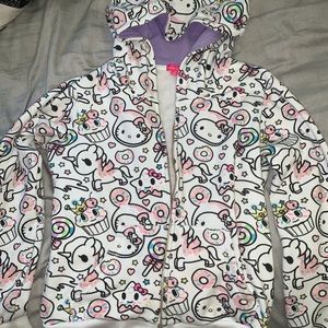 TokiDoki x Hello Kitty colab zip up hoodie